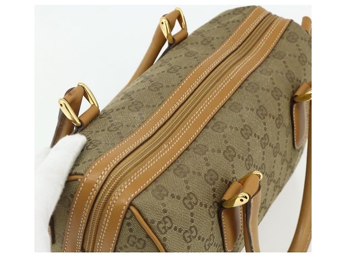 GUCCI GG Canvas Handtasche 2way Beige Gold 000 2854 0281 Auth 177485 Golden - Ansicht 6