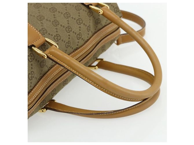 GUCCI GG Canvas Handtasche 2way Beige Gold 000 2854 0281 Auth 177485 Golden - Ansicht 7