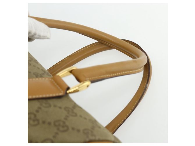 GUCCI GG Canvas Handtasche 2way Beige Gold 000 2854 0281 Auth 177485 Golden - Ansicht 8