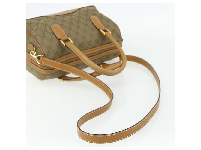 GUCCI GG Canvas Handtasche 2way Beige Gold 000 2854 0281 Auth 177485 Golden - Ansicht 9