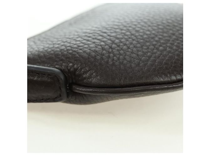 Pochette à bandoulière GUCCI Web Sherry Line en cuir noir avec détails argentés 821831 Auth 171234A - vue 12