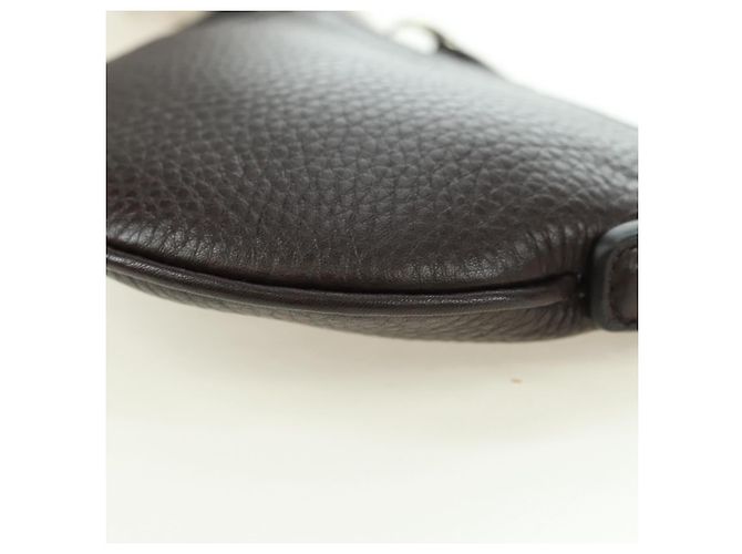 Pochette à bandoulière GUCCI Web Sherry Line en cuir noir avec détails argentés 821831 Auth 171234A - vue 13