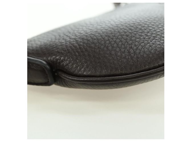 Pochette à bandoulière GUCCI Web Sherry Line en cuir noir avec détails argentés 821831 Auth 171234A - vue 14