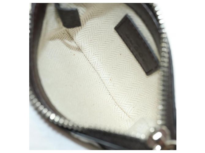 Pochette à bandoulière GUCCI Web Sherry Line en cuir noir avec détails argentés 821831 Auth 171234A - vue 20
