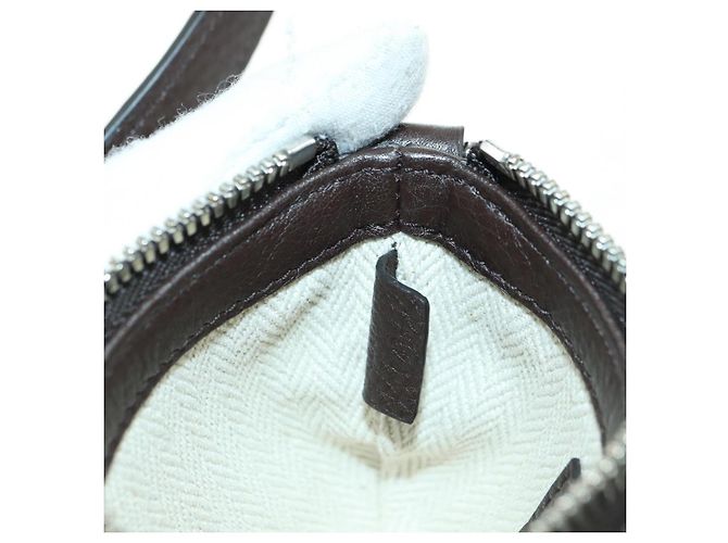 Pochette à bandoulière GUCCI Web Sherry Line en cuir noir avec détails argentés 821831 Auth 171234A - vue 21