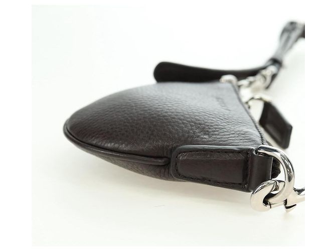 Pochette à bandoulière GUCCI Web Sherry Line en cuir noir avec détails argentés 821831 Auth 171234A - vue 5