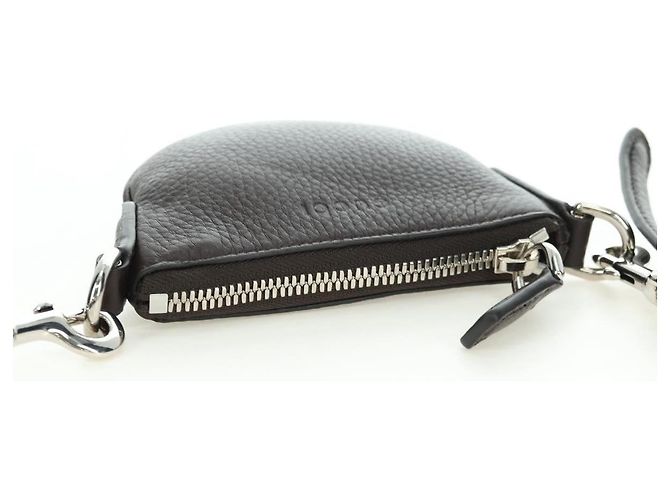 Pochette à bandoulière GUCCI Web Sherry Line en cuir noir avec détails argentés 821831 Auth 171234A - vue 6