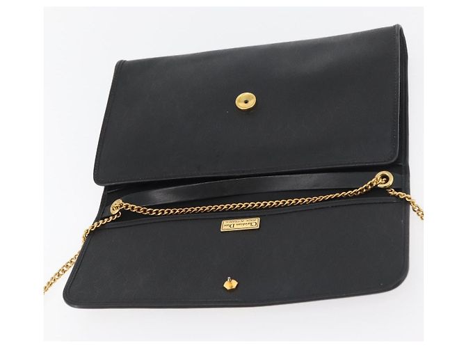 Borsa a Spalla Christian Dior in Tela Honeycomb PVC Nero Oro Auth 177041 - vista 16