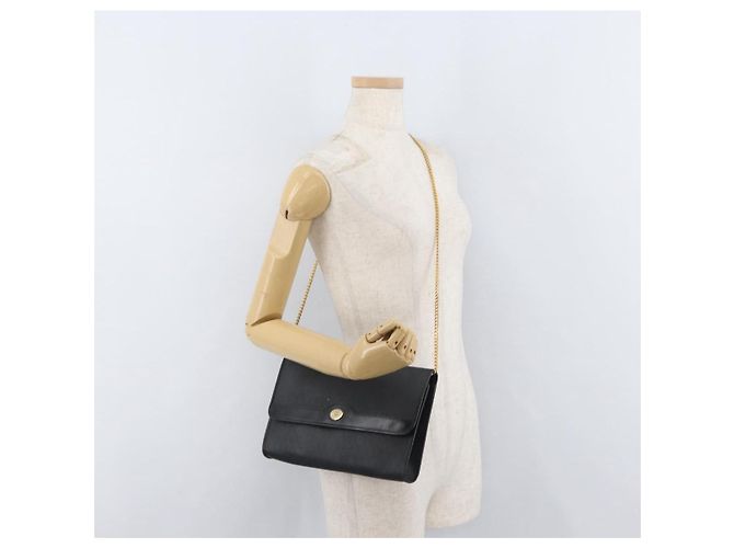 Borsa a Spalla Christian Dior in Tela Honeycomb PVC Nero Oro Auth 177041 - vista 22