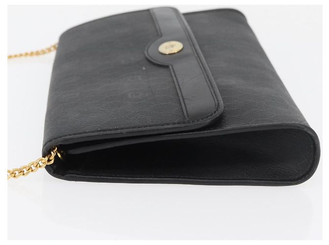 Borsa a Spalla Christian Dior in Tela Honeycomb PVC Nero Oro Auth 177041 - vista 6