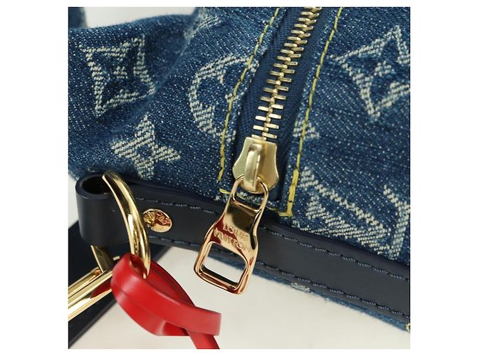 LOUIS VUITTON Monogram Denim Drip Japanese Cruiser Bag Blue M45970 Auth 177977SM - vista 19