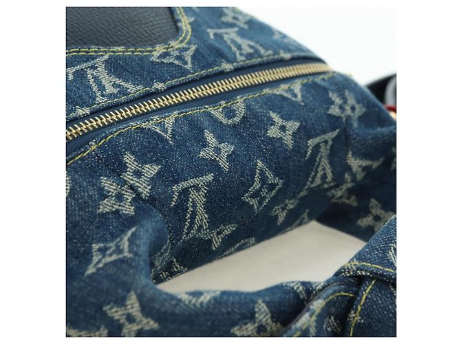 LOUIS VUITTON Monogram Denim Drip Japanese Cruiser Bag Blue M45970 Auth 177977SM - vista 6