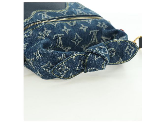 LOUIS VUITTON Monogram Denim Drip Japanese Cruiser Bag Blue M45970 Auth 177977SM - vista 7