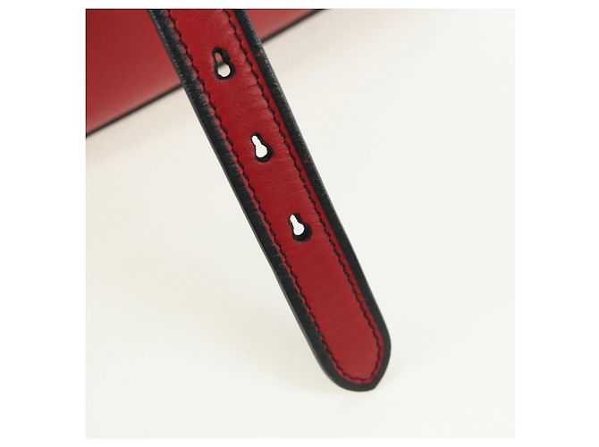 Borsa a Spalla Miu Miu Chain Dahlia in Pelle Rossa e Oro Auth 177448A Rosso D'oro - vista 22