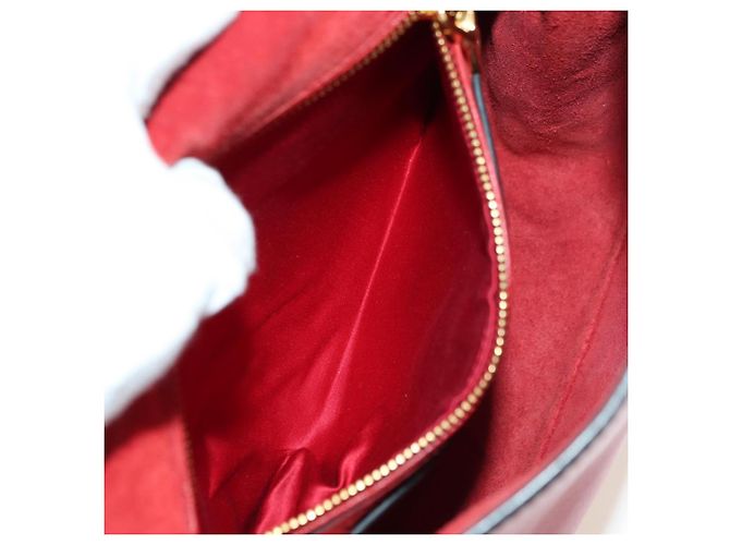 Borsa a Spalla Miu Miu Chain Dahlia in Pelle Rossa e Oro Auth 177448A Rosso D'oro - vista 29