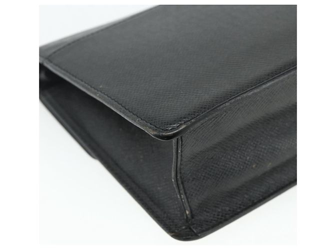 LOUIS VUITTON Clutch Selenga in pelle Taiga Ardoise M30782 LV Auth ka4166 Grigio - vista 16