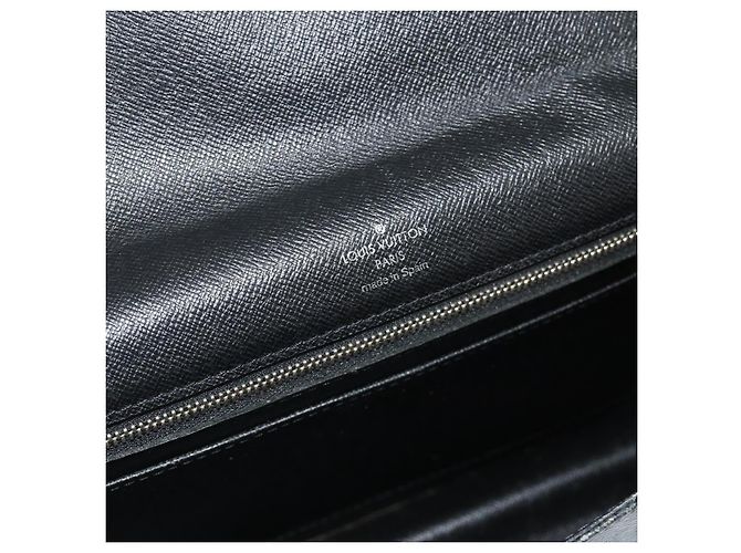LOUIS VUITTON Clutch Selenga in pelle Taiga Ardoise M30782 LV Auth ka4166 Grigio - vista 18