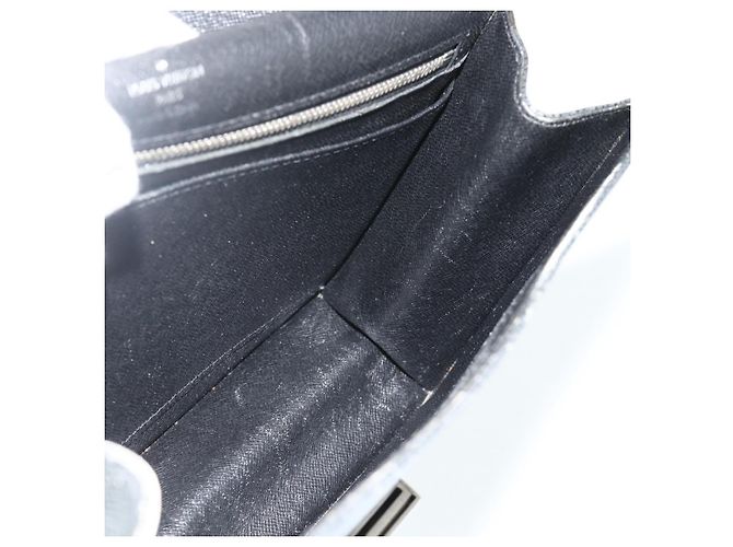 LOUIS VUITTON Clutch Selenga in pelle Taiga Ardoise M30782 LV Auth ka4166 Grigio - vista 19