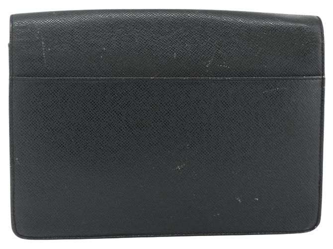 LOUIS VUITTON Clutch Selenga in pelle Taiga Ardoise M30782 LV Auth ka4166 Grigio - vista 2