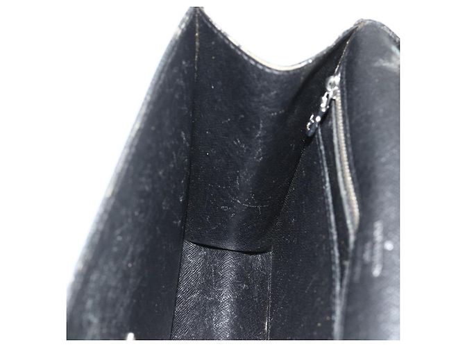 LOUIS VUITTON Clutch Selenga in pelle Taiga Ardoise M30782 LV Auth ka4166 Grigio - vista 20