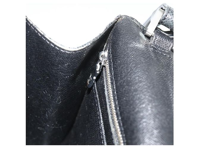 LOUIS VUITTON Clutch Selenga in pelle Taiga Ardoise M30782 LV Auth ka4166 Grigio - vista 21
