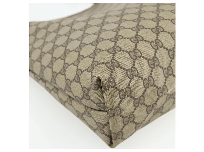Borsa Tote GUCCI GG Supreme Web Sherry Line PVC Beige Oro 39 02 003 Auth ka4157 - vista 13