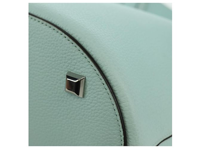 Borsa a Spalla Salvatore Ferragamo Gancini in Pelle Argento Peppermint Auth BD070AV Verde - vista 11
