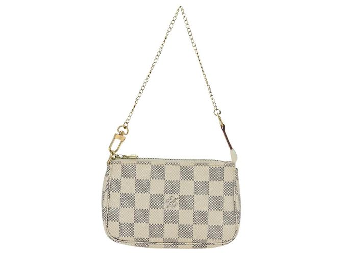 LOUIS VUITTON Damier Azur Mini Pochette Accessoires Pochette N63005 Auth yk17913 - vista 2