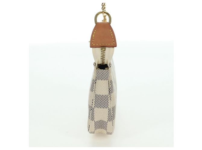 LOUIS VUITTON Damier Azur Mini Pochette Accessoires Pochette N63005 Auth yk17913 - vista 4