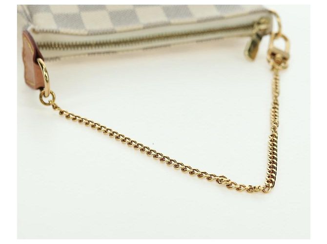 LOUIS VUITTON Damier Azur Mini Pochette Accessoires Pochette N63005 Auth yk17913 - vista 7