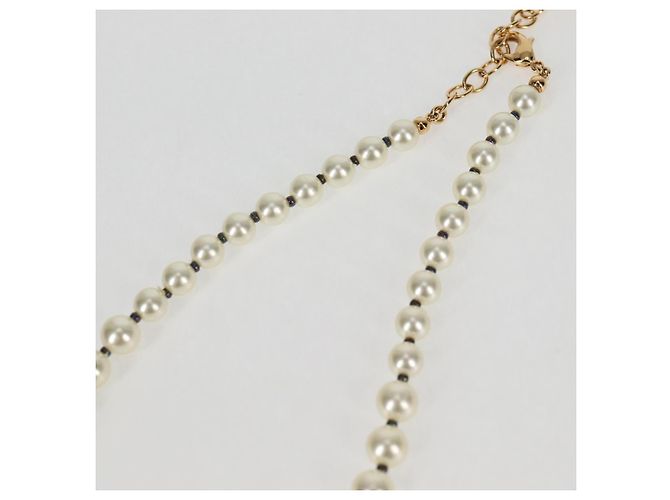 Christian Dior Halskette Perle Weiß Authentisch BA1350 - Ansicht 9