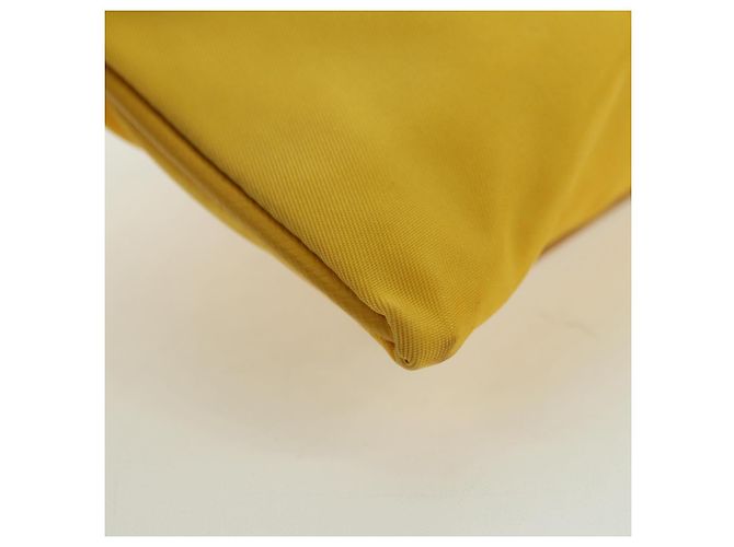 Borsa a Spalla con Catena PRADA Nylon Pelle Oro Giallo Auth 143507 D'oro - vista 15