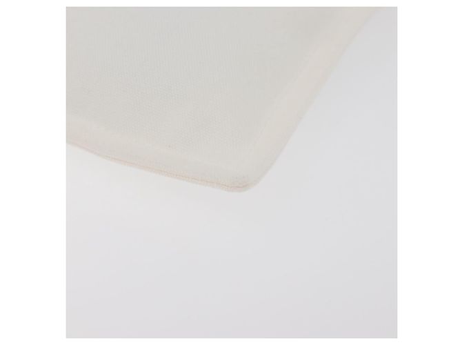 Hermès HERMES Trousse Flats Adada Pouch Cotone Bianco Argento Auth bs35071V - vista 11