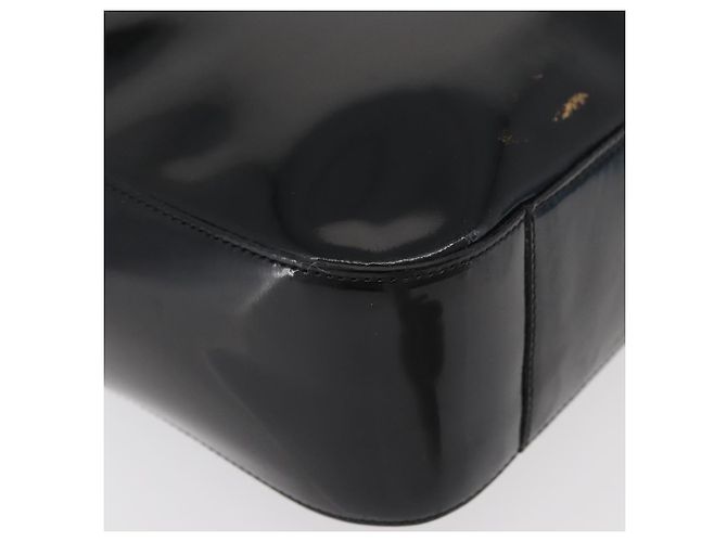 Borsa Tote Salvatore Ferragamo in vernice nera e argento Auth bs34940 Nero - vista 10