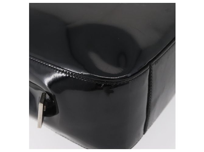 Borsa Tote Salvatore Ferragamo in vernice nera e argento Auth bs34940 Nero - vista 15
