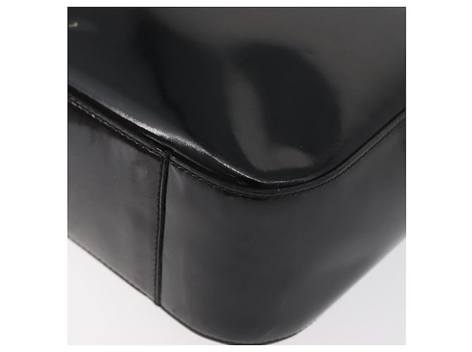 Borsa Tote Salvatore Ferragamo in vernice nera e argento Auth bs34940 Nero - vista 16