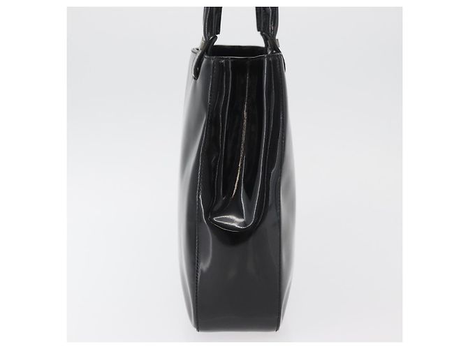 Borsa Tote Salvatore Ferragamo in vernice nera e argento Auth bs34940 Nero - vista 3