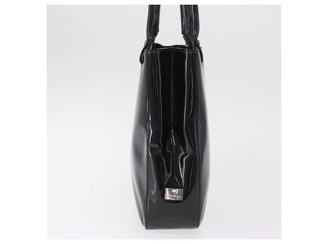Borsa Tote Salvatore Ferragamo in vernice nera e argento Auth bs34940 Nero - vista 4