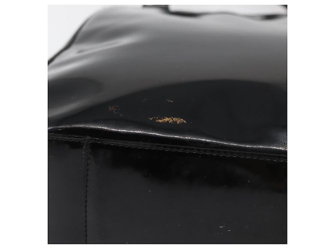 Borsa Tote Salvatore Ferragamo in vernice nera e argento Auth bs34940 Nero - vista 6