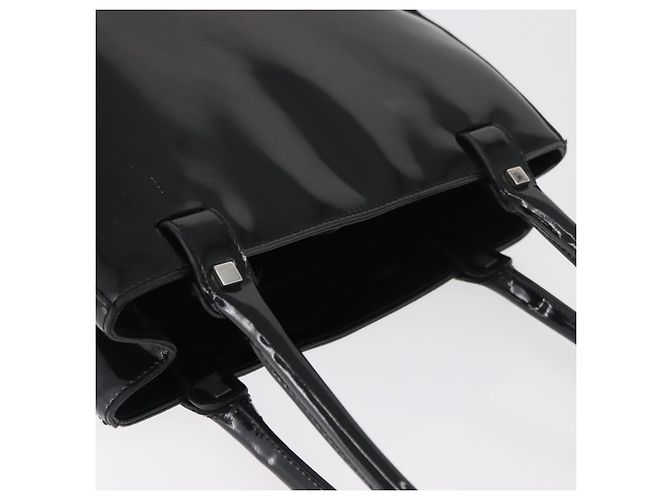 Borsa Tote Salvatore Ferragamo in vernice nera e argento Auth bs34940 Nero - vista 7