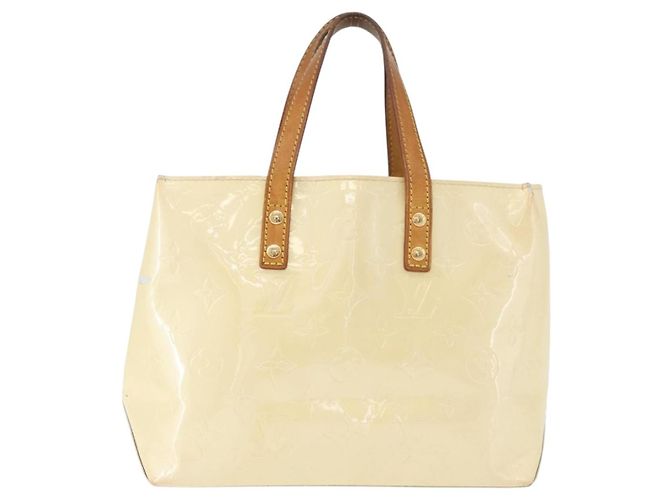 LOUIS VUITTON Monogram Vernis Reade PM Hand Bag Perle M91336 LV Auth 178983 - vista 13