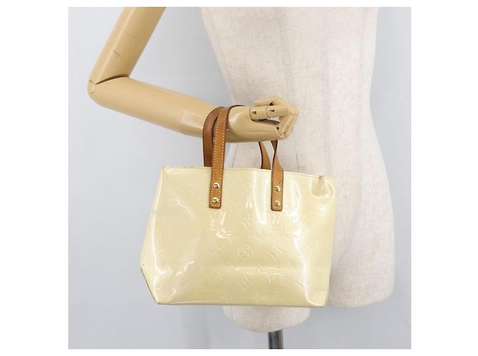 LOUIS VUITTON Monogram Vernis Reade PM Hand Bag Perle M91336 LV Auth 178983 - vista 23
