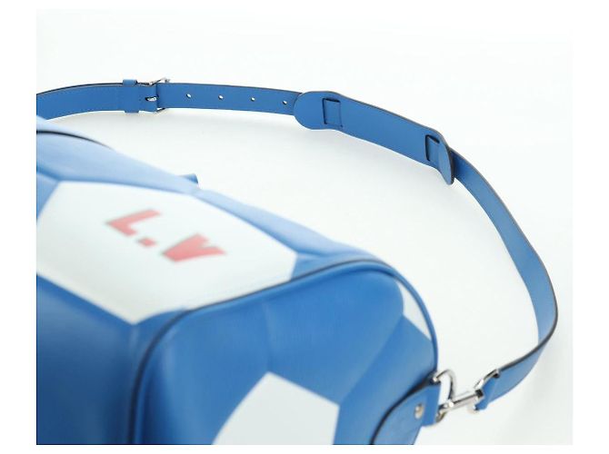 LOUIS VUITTON Epi 2018 FIFA Keepall Bandouliere 50 Borsa Blu M52120 Auth 177176SM - vue 16
