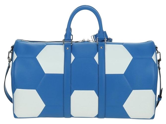 LOUIS VUITTON Epi 2018 FIFA Keepall Bandouliere 50 Borsa Blu M52120 Auth 177176SM - vista 2