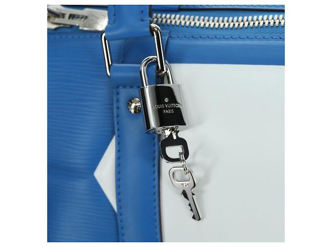 LOUIS VUITTON Epi 2018 FIFA Keepall Bandouliere 50 Borsa Blu M52120 Auth 177176SM - vue 22