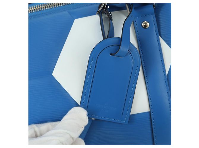 LOUIS VUITTON Epi 2018 FIFA Keepall Bandouliere 50 Borsa Blu M52120 Auth 177176SM - vue 23