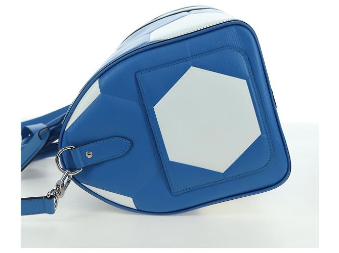 LOUIS VUITTON Epi 2018 FIFA Keepall Bandouliere 50 Borsa Blu M52120 Auth 177176SM - vista 3