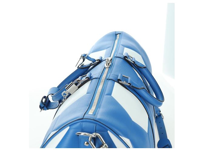LOUIS VUITTON Epi 2018 FIFA Keepall Bandouliere 50 Borsa Blu M52120 Auth 177176SM - vue 6