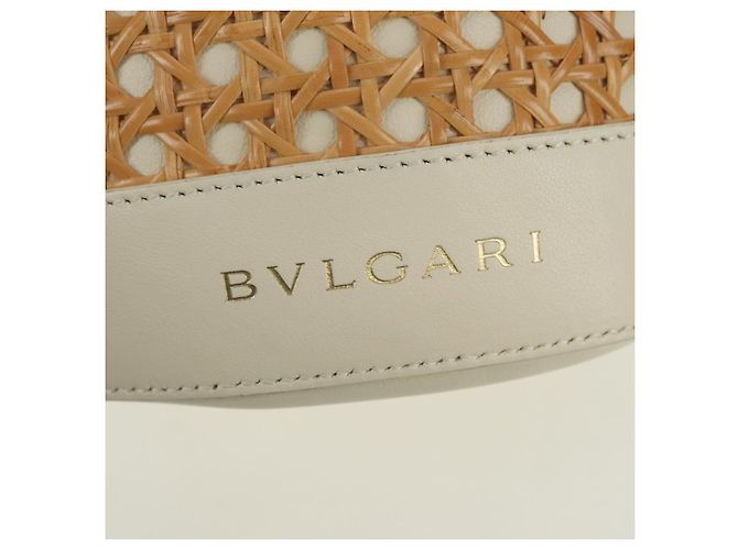 Bulgari Borsa a tracolla BVLGARI Serpenti Forever Raffia Beige Auth 177156SAM - vista 19