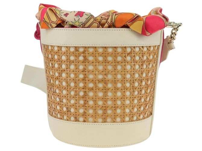 Bulgari Borsa a tracolla BVLGARI Serpenti Forever Raffia Beige Auth 177156SAM - vista 2